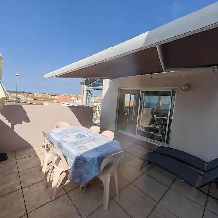 Apartment T2 Avec Piscine, Parking Et Terrasse Vue Au Cap D'agde - Fr-1-607-45 *